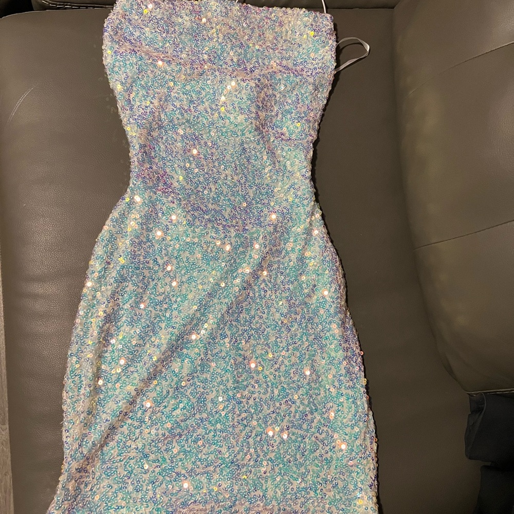 Windsor Sequin Prom Dress - Multicolor - Picture 2 of 3